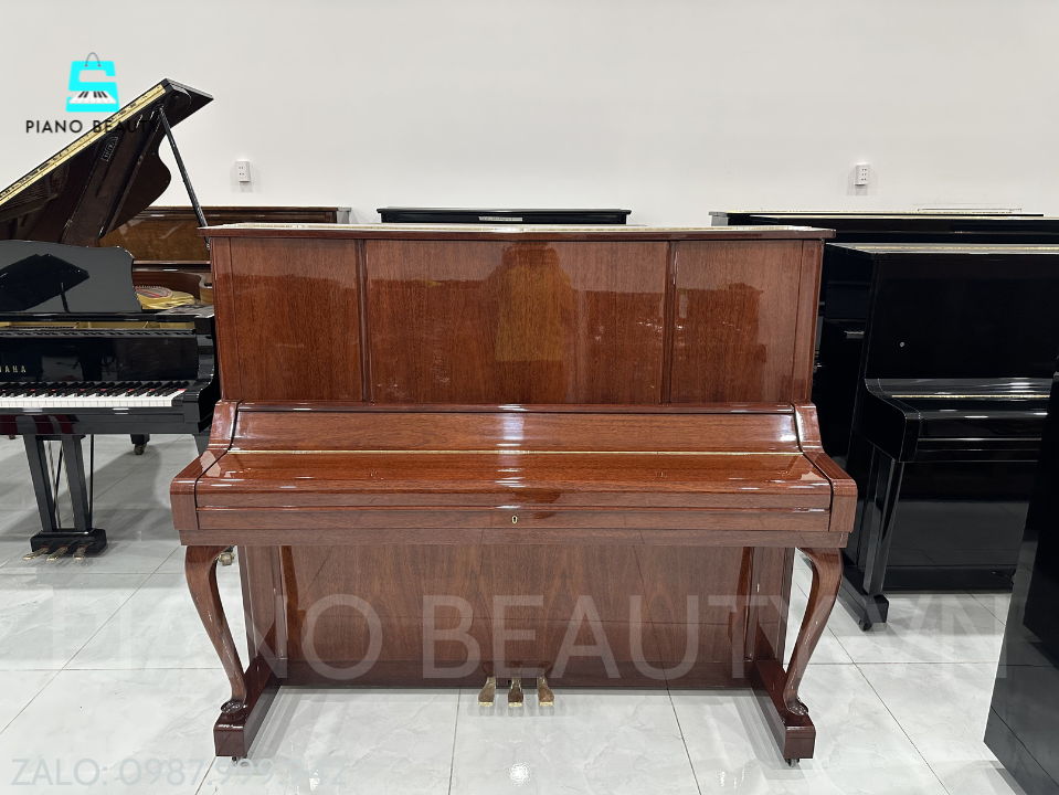 Đàn Piano Cơ Yamaha W106 Nhập Khẩu Nhật Bản | Thiết Kế Chân Cong Châu Âu, Âm Thanh Mạnh Mẽ Sang Trọng Yamaha — ảnh 11