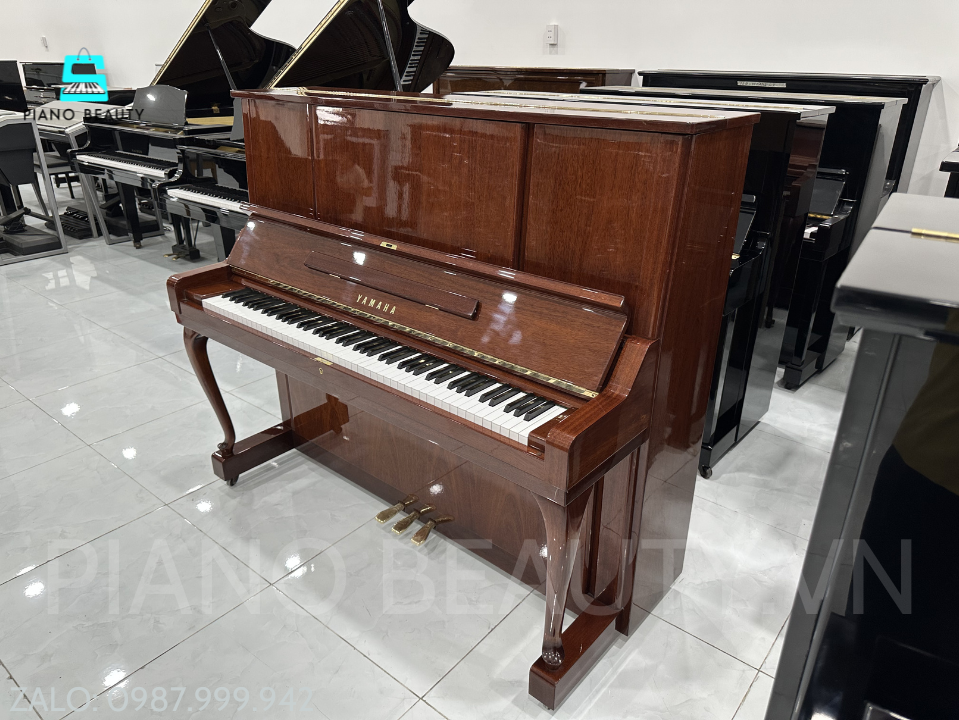 Đàn Piano Cơ Yamaha W106 Nhập Khẩu Nhật Bản | Thiết Kế Chân Cong Châu Âu, Âm Thanh Mạnh Mẽ Sang Trọng Yamaha — ảnh 5