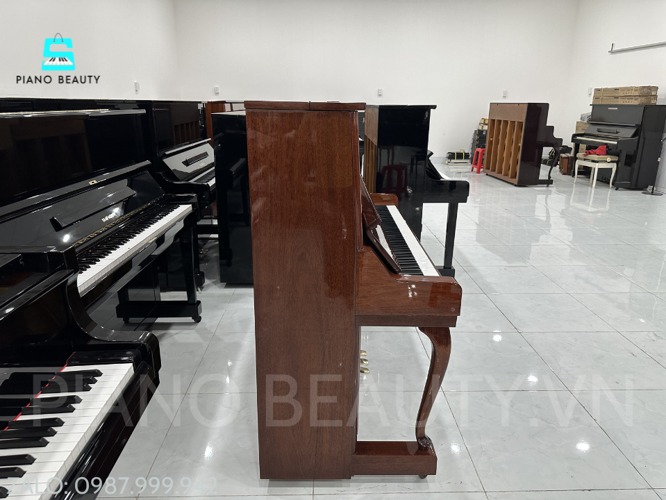 Đàn Piano Cơ Yamaha W106 Nhập Khẩu Nhật Bản | Thiết Kế Chân Cong Châu Âu, Âm Thanh Mạnh Mẽ Sang Trọng Yamaha — ảnh 9